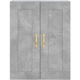 vidaXL Visoka komoda betonsko siva 69,5x34x180 cm inženirski les | Shoptok.si