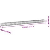  Gabionska košara s poklopcem 1100x100x50 cm pocinčano željezo | shoptok.hr