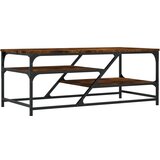 Maison Chic Klubska mizica - kavna mizica - Nizka mizica dimljeni hrast 100x49x40 cm inženirski les, (21755490) Cene