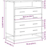  Ormar s ladicama sonoma hrast 70x41x83,5 cm izrađeno drvo | shoptok.hr