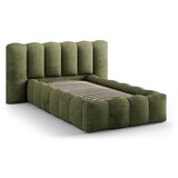 Micadoni zelena oblazinjena postelja s prostorom za shranjevanje z letvenim dnom 90x200 cm lupine – | Shoptok.si
