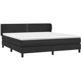  Krevet s oprugama i madracem crni 180 x 200 cm od umjetne kože | shoptok.hr