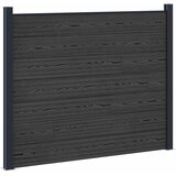 vidaXL Plošča ograje WPC in aluminij Črna, (5000249548) | Shoptok.si