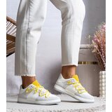 Gemre Grey women's sneakers with yellow laces Arcobaleno Cijene