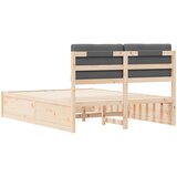  Krevetni okvir s tapiciranim uzglavljem Tamno siva 140 x 190 cm | shoptok.hr
