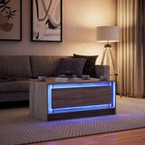 vidaXL Klubska mizica z LED lučkami sonoma hrast inženirski les | Shoptok.si