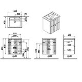 Vitra ROOTG60GINTS Root Groove 60 x 47 cm umivalnik z omarico | Shoptok.si