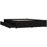  Za krevet s ladicama crni 140 x 190 cm | shoptok.hr