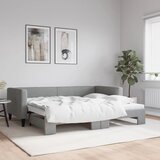  Dnevni krevet na razvlačenje svjetlosivi 90 x 200 cm od tkanine | shoptok.hr