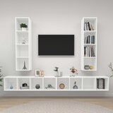  Zidni TV ormarići 4 kom bijeli od konstruiranog drva | shoptok.hr
