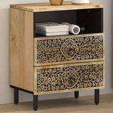 vidaXL Nočna omarica 50x33x60 cm trden mangov les | Shoptok.si