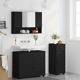 vidaXL set namještaja za kupaonicu zidne 3 pcs crna 76.5 x 35 x 64 cm | shoptok.hr