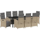  Vrtni set za objed 9 kom. Bež poliratan | shoptok.hr