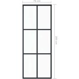  Klizna vrata od stakla ESG i aluminija 76 x 205 cm crna | shoptok.hr