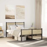  Metalni okvir kreveta bez madraca boja hrasta sonome 120x200 cm | shoptok.hr