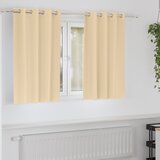 vidaXL Zavjese sa zavjesama 2 pcs Krema 140 x 140 cm Poliester cijene