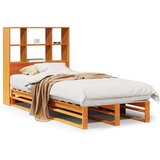  Krevet s regalom za knjige bez madraca 100x200 cm masivno drvo | shoptok.hr