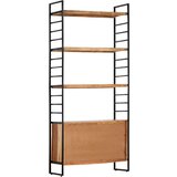 Police za knjige s 4 razine 80x30x180 cm masivno bagremovo drvo | shoptok.hr