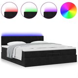 Otomanski okvir kreveta s madracima crni 200x200cm baršunasti | shoptok.hr