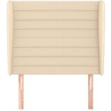  Vzglavje z ušesi krem 103x23x118/128 cm blago | Shoptok.si