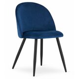 Brandless Stol BELLO - mornarsko modri žamet / črne noge x 1, (22044083) | Shoptok.si