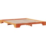  Krevetna konstrukcija Ulaštena smeđa Masivno drvo 200 x 200 cm | shoptok.hr