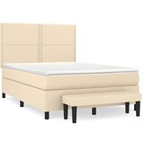 vidaXL Krevet s oprugama i madracem krem 140x200 cm od tkanine Cijene