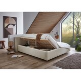 Meise Möbel Bež zakonska postelja s prostorom za shranjevanje z letvenim dnom 200x200 cm Cube – | Shoptok.si