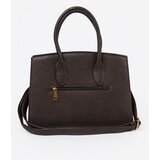 Shelvt Dark brown handbag with a decorative buckle in gold | ePonuda.com
