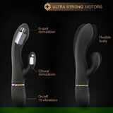 Dorcel Glam Rabbit - vibrator za klitoris na baterije (crni) | shoptok.hr