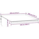 Tenda Zložljiva tenda antracit in bela 4,5x3 m blago in aluminij | Shoptok.si