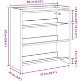  Stalak za cipele boja staro drvo 60x25x62 cm konstruirano drvo | shoptok.hr