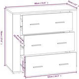  Komoda dimljeni hrast 80x33x70 cm inženirski les, (20654104) | Shoptok.si