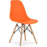 Brandless OSAKA stol oranžna / naravne noge x 3, (22030643) | Shoptok.si