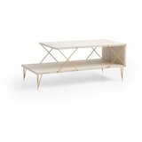 Hanah home loire - gold, marble goldmarble coffee table | ePonuda.com