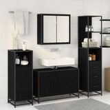 vidaXL Komplet pohištva za kopalnico 3 pcs Črni hrast 90 x 33 x 60 cm | Shoptok.si