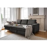 Miuform Tamno siva sklopiva kutna garnitura od samta (s lijevim kutom) Lofty Lilly – | shoptok.hr