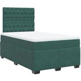 vidaXL Box spring postelja z vzmetnico temno zelena 120x200 cm žamet, (21309364) | Shoptok.si