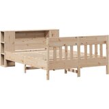 vidaXL Krevet s regalom za knjige bez madraca 140x190 cm od borovine | shoptok.hr