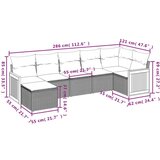 vidaXL 7-dijelni set vrtnih sofa od poliratana s jastucima bež | shoptok.hr