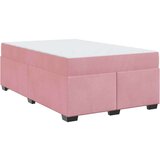 vidaXL Okvir kreveta s madracem Ružičasta 120 x 190 cm Baršun | shoptok.hr