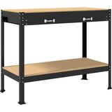  Radna klupa Crna 114 x 54 x 91 cm Projektirano drvo i metal | shoptok.hr