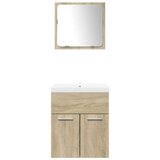 vidaXL 3-dijelni set kupaonskog namještaja boja hrasta sonome drveni | shoptok.hr
