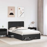  Konstrukcija postelje Črna 135 x 190 cm Konstruiran les, (5000102584) | Shoptok.si