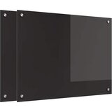  Kuhinjski zid 2 pcs Crna 80 x 60 cm Staklo otporno na udarce | Eponuda.ba