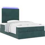 vidaXL Otomanski krevet s madracima&amp LED tamnozeleni 120x200cm baršun | shoptok.hr