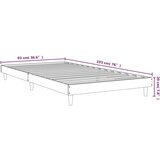  Posteljni okvir črn 90x190 cm inženirski les | Shoptok.si