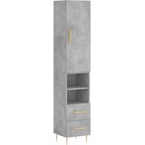  Visoka komoda siva betona 34,5x34x180 cm od konstruiranog drva | shoptok.hr
