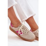 Boto Suede Women's Platform Sneakers Beige-Pink Cavira | shoptok.hr