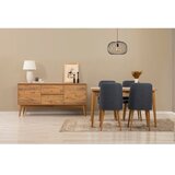 Hanah home vina 01 1048 atlantic pine dark blue (produžni trpezarijski sto, stolice i konzola (6 komada))